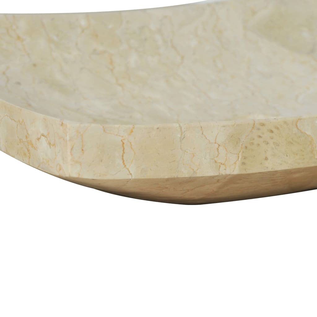 Lavabo de mármol 50 x 35 x 12 cm color crema