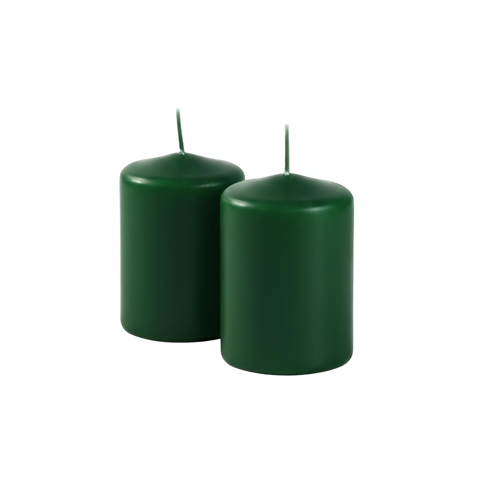 Risthò Wax Candles, Dark Green, Diameter 7 cm, Height 10 cm, Pack of 4