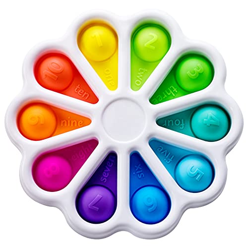 Simple Dimple Fidget Popper Dimple Digits Toy Push Pop Simple Dimple Fidget Toys Sensory Fidget Toys Stress Relief Toy Color and Number Learning Dimple Educational Toys for Kids Anxiety Relief Toy