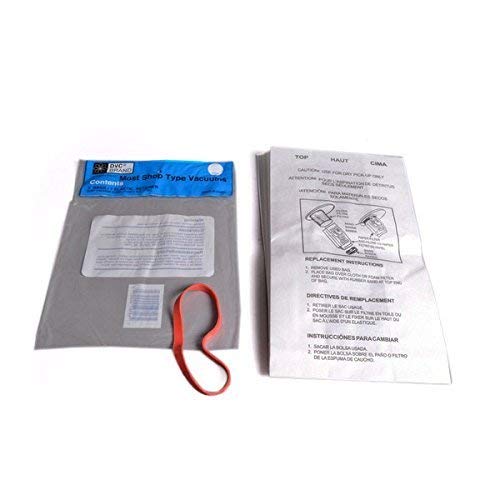 EnviroCare Shop VAC Wet & Dry VAC 2.5 Gallon Bags 5 PK con Gomma Band Part 830SW