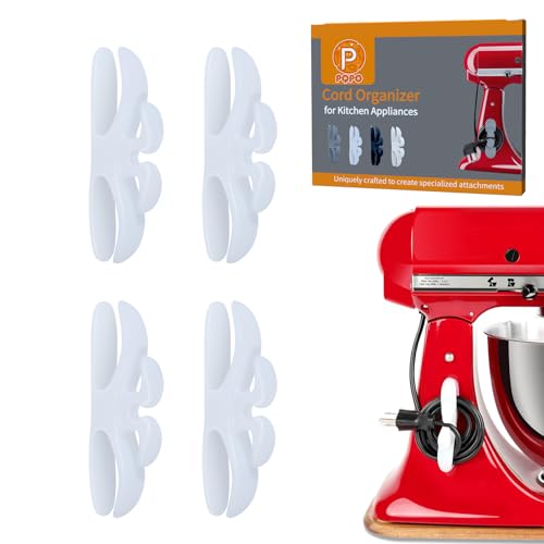 4 Pack Organizador de Cables para Electrodomésticos de Cocina, Organizador de Cables para Electrodomésticos de Cocina, Batidora de Pie, Cafetera (Transparente) - imagen 6