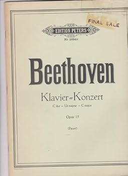 Edition Peters Nr. 2894a Beethoven Klavier = Konzert Cdur Ut majeur C major Opus 15 (Nr.2894a)