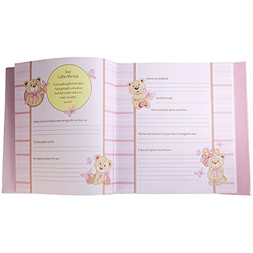 image for Christian Art Gifts Girl Baby Book of Memories Pink Keepsake Photo Alb