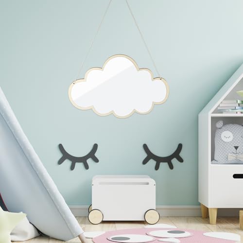 Miroir en bois irrégulier funky pour entrée élégante et salle de bain