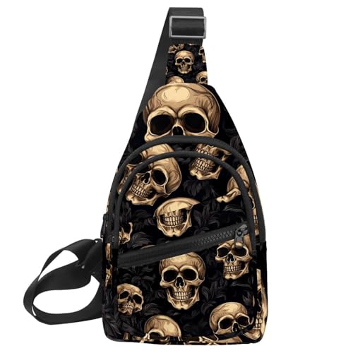 Mochila cruzada Skull I evita molestias al correr y viajar con correa unisex