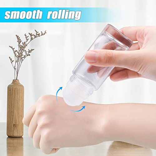 50ml/1.7oz Glass Roll On Bottles 6 Pack Empty Deodorant Bottles Refillable Essential Oil Container Travel Glass Roller Vials For DIY Sunscreen Moisturizer Perfume Aromatherapy3