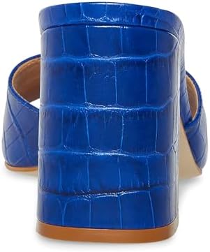 Steve Madden Women's Alaya Heeled Sandal, Blue Croco, 7.5 | Image 4