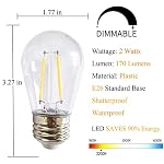 Rolay 2W Outdoor String Light Bulbs, LED, Warm White, 25 Pack - Image 2