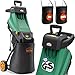 Gardebruk® Broyeur de végétaux électrique 2.400W broyeur de Branches Couteau Lame Max. 45mm bac 2X 50L broyeur de Jardin déchiqueteur Bois Compost Jardin