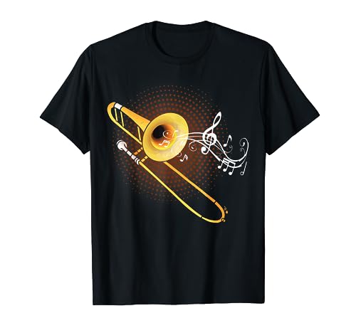 Trombonist Marching Band t-shirt trombón música Tee Trombonist Marching Band t-shirt, Preto