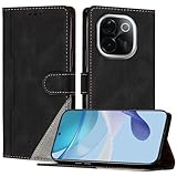 Netany �tui pour Vivo iQOO Z9s Pro 5G, Housse en Cuir PU avec [Protection Antichoc TPU] [Fonction Support] [Porte-Cartes ] Antichoc Magn�tique Coque pour Vivo iQOO Z9s Pro 5G - Noir