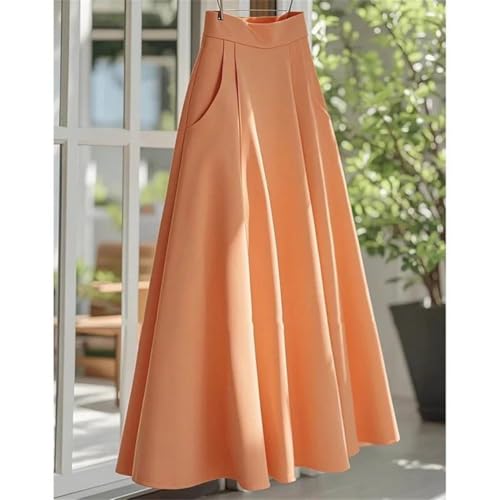 Womens French Style Vintage Loose A-Line Skirt Summer High Waisted Casual Party Skirt2