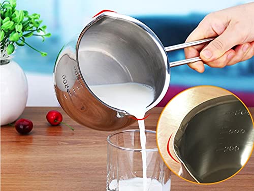 Paullice Melkpot 800ml roestvrij staal melkpot boter chocolade smeltpot kaas bakpot perfect voor smeltende boter, kaas… - Image 7