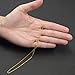 14kt Yellow Gold Plated Sterling Silver 1mm Box Chain Necklace Solid Italian Nickel-Free, 16 Inch