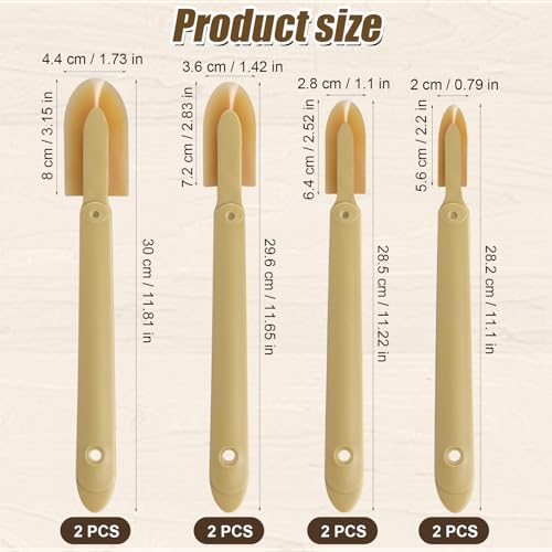 8pcs Rubber Caulking Tool, Reusable Sealant Spatula Spreader 4 Sizes Silicone Caulk Finishing Set Tool Multifunctional Caulking Remover/Smoothing Tool Applicator for Tiles Brick Kitchen Bathroom - Thumbnail 2