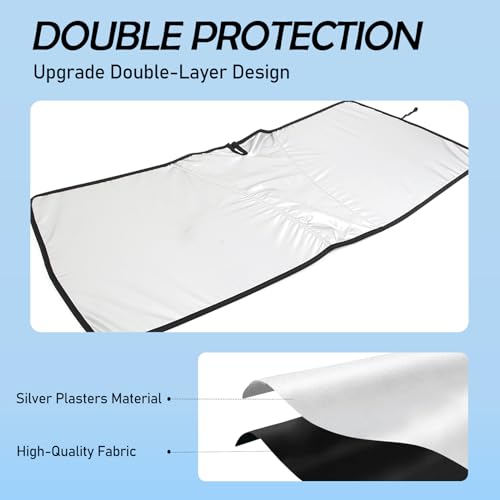 Heutamo Car Windshield Sun Shade Compatible with Land Rover Discovery 2 Accessories 1998-2003, Reflective Sunshade Protector, Automotive Interior Sun Protection Accessory - Image 4