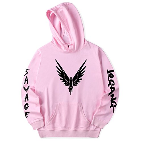 Unisex Street Fashion Hoodie Pop Music Singer Pullover Cool Sweatshirt Pink S