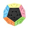 Bukefuno GAN Megaminx MagLev UV V2 Speed Magic Cube Puzzle 120 Magnets gan Megaminx Pentagonal Magnetic Speed Cube Stickerless UV Coated-Black Base