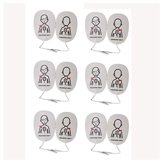 Elysaid Latex Free Foam XFT AED Practi-Trainer Replacement Pads,Child, 6 Pairs