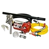 Fill-Rite RD1212NP 12 GPM 12V Portable Fuel Transfer Pump with Manual Nozzle, Discharge Hose, Suction Pipe and Power Cord.