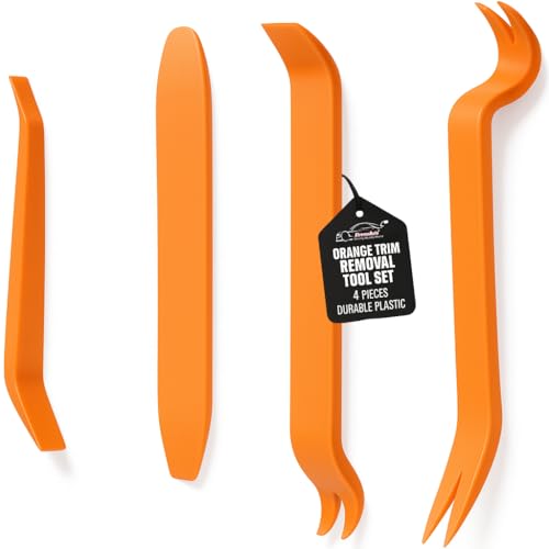 Xtremeauto 4PCS Trim Removal Tool Set – Car Trim Tool Kit for Radio, Door, Dashboard, Audio Installations – Non-Scratch Pry Tools for Interior Panel, Dash, Molding, Upholstery Repair