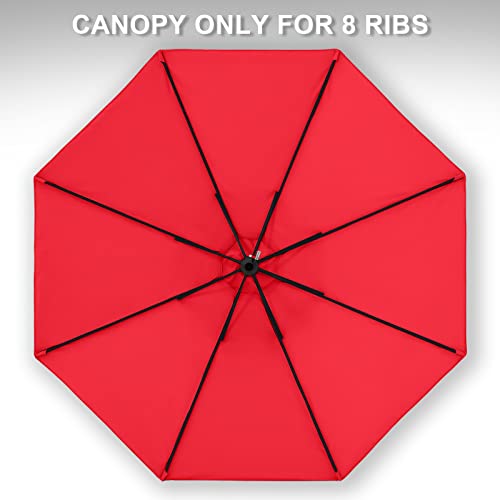 Mastercanopy Patio Umbrella Replacement Canopy 8Ribs Market Umbrella Canopy (7.5Ft,Dark Grey) #TOP2