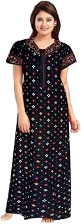 JK Creations Women's Cotton Printed Maxy/Nightwear/Nighty for Women and Girls | Women's Nightdress|Women's Night Gown Price In India