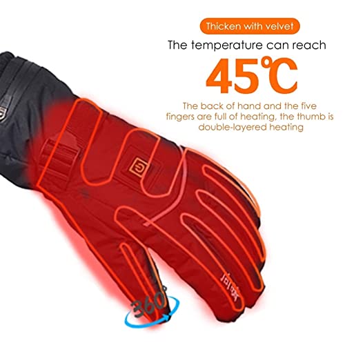 Gants chauffants électriques rechargeables USB - Gant chaud coupe-vent de ski