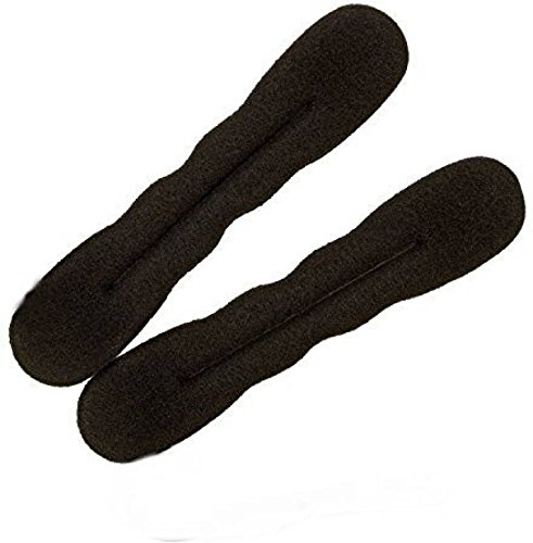 Image of Magic Beauty Hairstyle Foam Sponge Donuts, Black (Pack Of 2)