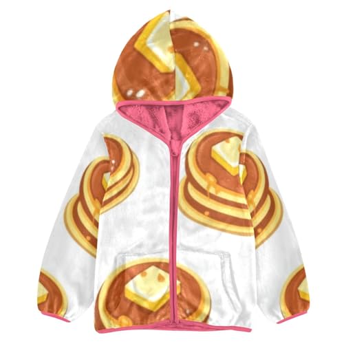 GuoChe Pancakes with Butter and Maple Syrup 1_1 Toddler Girl Sherpa Jacket