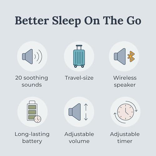 Image of Marpac Yogasleep Rohm+ Travel White Noise Machine, with Wireless Speaker and Charging, 20 Soothing Natural Sounds, Noise Cancelling for Sleep Aid, Privacy and Office Meditation