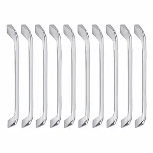 Atom 10 inches Zinc Pull Handle | CPPT Finish | Office Wardrobe Furniture Kitchen Drawer Cabinet Push Bar, 229, Pack of 10