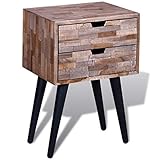 Matériau : bois de teck de récupération et fer peint