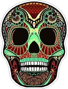 In Touch Day of The Dead Decal Rockabilly Rock Vintage Sugar Skull Sticker #11