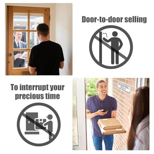 no soliciting sign for house that keeps solicitors away super strong tape for all surfaces 83  24 in2025 version perfect for home office front doors windows walls courtyard