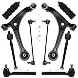 10Pc Front End Suspension Kit Fit For 2005-2010 Ho-nda Odyssey, 2 Lower Control Arm Ball Joint 2 Sway Bar Link 4 Outer & Inner Tie Rod End 2 Boots (# K620504 K620505 K750304 EV800226 ES800224)