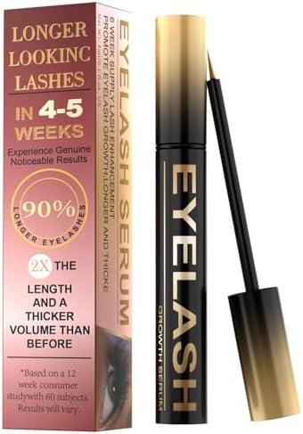 Lash Serum for Eyelash Growth, Premium Lash Enhancing Serum with Advanced Formula Volumizing Longer Fuller and Thicker Looking Lashes, Eyelash Growth for Sensitive Eyes (5 mL)
