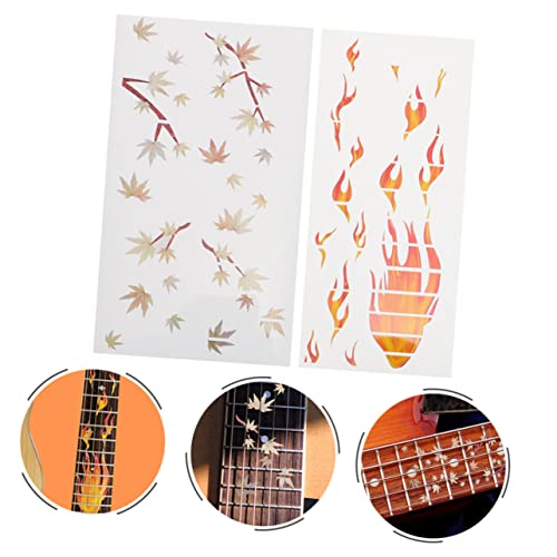 Abaodam 2 Folhas De Adesivos De Escala De Guitarra Decalques De Escala De Videira Adesivo De Escala