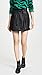 Free People Women's Faux Leather Payton Paperbag Miniskirt, Black, 4