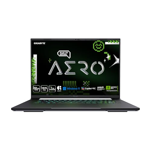 Image of GIGABYTE AERO X16; Copilot+ PC - 165Hz 2560x1600 WQXGA - NVIDIA® GeForce RTX™ 5070 V12G Laptop GPU - AMD Ryzen Al 9 465-1TB SSD - 32GB DDR5 RAM - Win11 Home - Space Gray