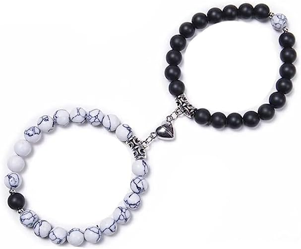 Couple bracelets for girls boys boyfriend girlfriend propose proposal Heart Magnetic Stainless Steel Bracelets Chain for Men Women Valentine's Day couple gifts lovers couples friendship 300