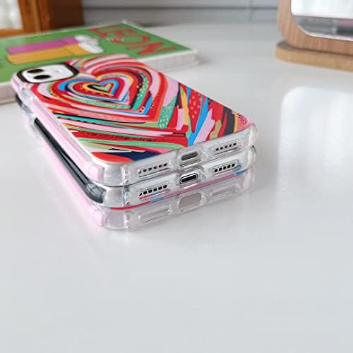 ZTOFERA Compatible with iPhone 11 Case for Girls Women, Cute Silicone Protective Phone Case Clear Bumper Graffiti Love Heart Pattern Design Shockproof Cover for iPhone 11, Heart Graffiti