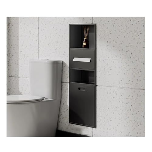 Bathroom Wall Niche Stainless Steel Bathroom Niche Recessed Organizer With Garbage Can Water-proof Shower Shelf Storage Caddy for