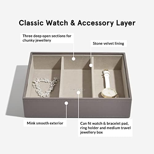 Stackers Mink Classic Medium Jewellery Box, Set of 3