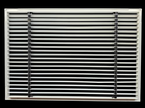 Image of Premium Central air Conditioning Grille- Linear Bar Grilles - Aluminium Powder Coated Grill, Ventilation Grill, Home Grill, ac Jali, Grill for Wall, Sidewall and Ceiling (18 inch * 12 inch)