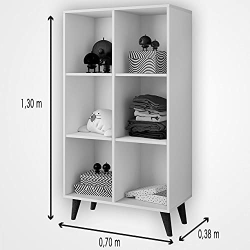 Estante Infantil Organizadora 6 Nichos J&a Móveis Off White