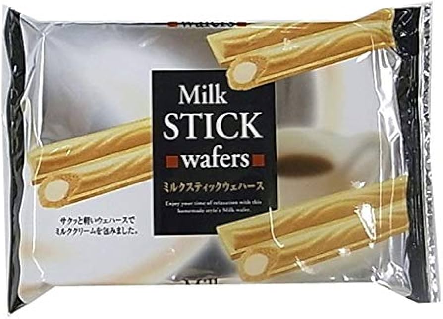 H&H Trading Milk Stick Wafers, 9 Bottles x 12 Bags