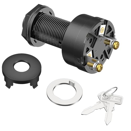 Panglong Club Car Ignition Switch, Golf Cart Key Switch 2-PIN, Fit 1996-up Club Car DS 36V or 48V Electric Golf Cart, Replace OEM# 101826201