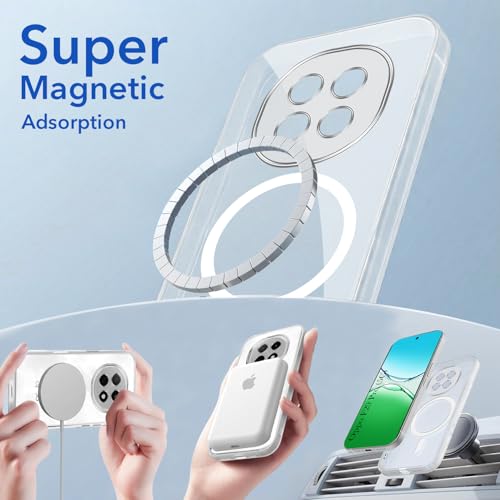 Image of Jkobi Lifetime Anti-Yellow MagSafe Compatible Clear Back Cover Case for Oppo F29 Pro (Sleek Hard Crystal | Shockproof and Camera Protection)