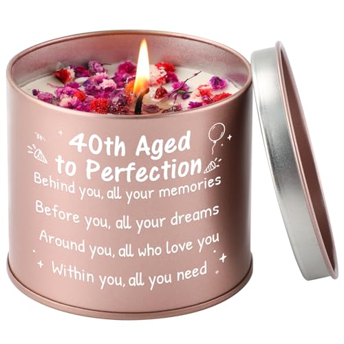 40th Birthday Gifts for Women, 9oz Scented Candles in Metal Jars 40th Birthday Gifts, Birthday Gifts 40 Year Old for Mum, Sister, Best Friend, Coworker, Wife